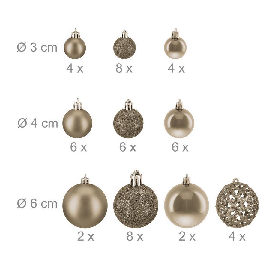 Northix Set di palline per albero di Natale, confezione da 50  