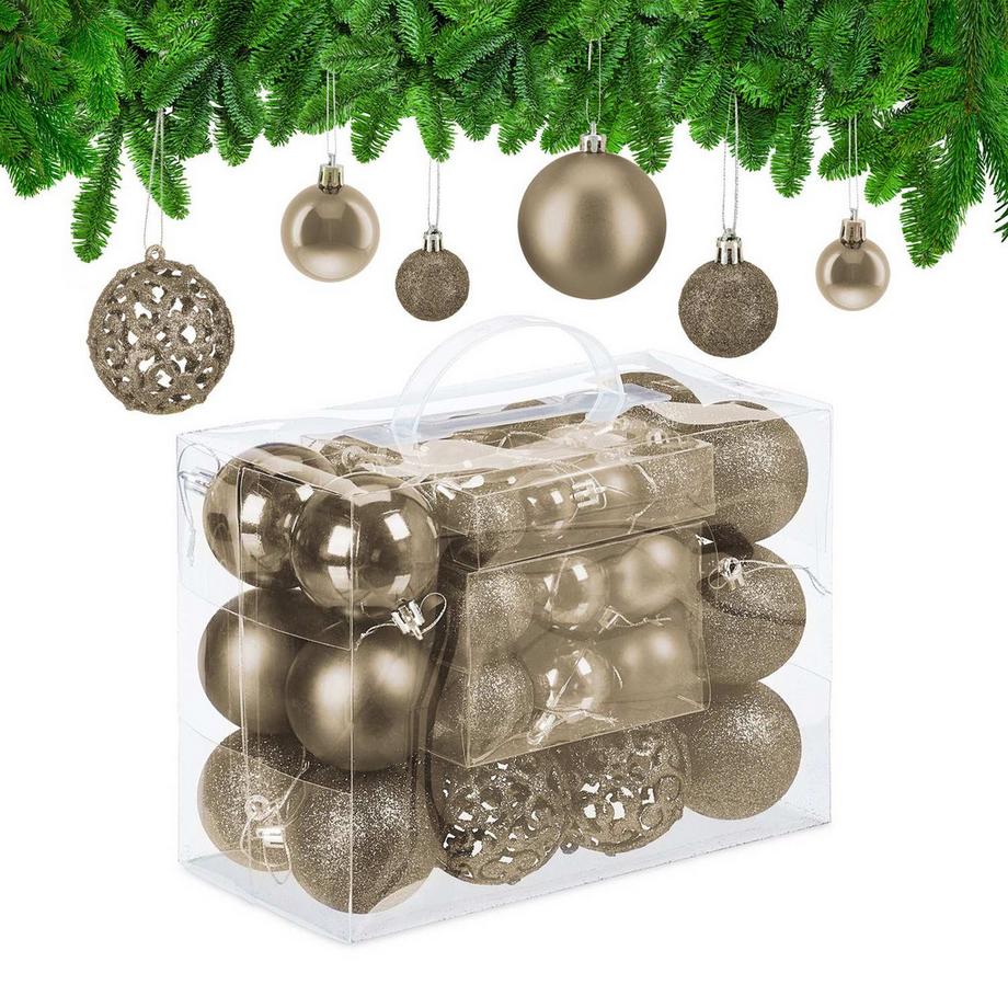 Set di palline per albero di Natale, confezione da 50