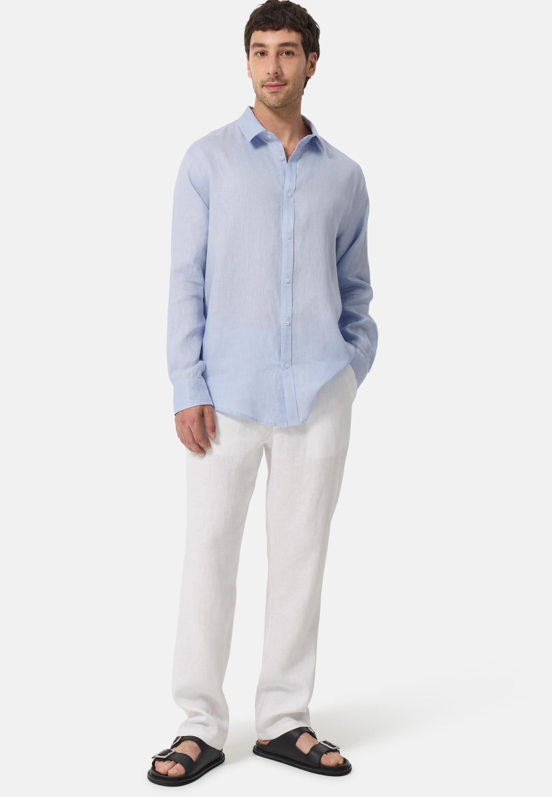 CASH-MERE.CH Leinen Langarmhemd  