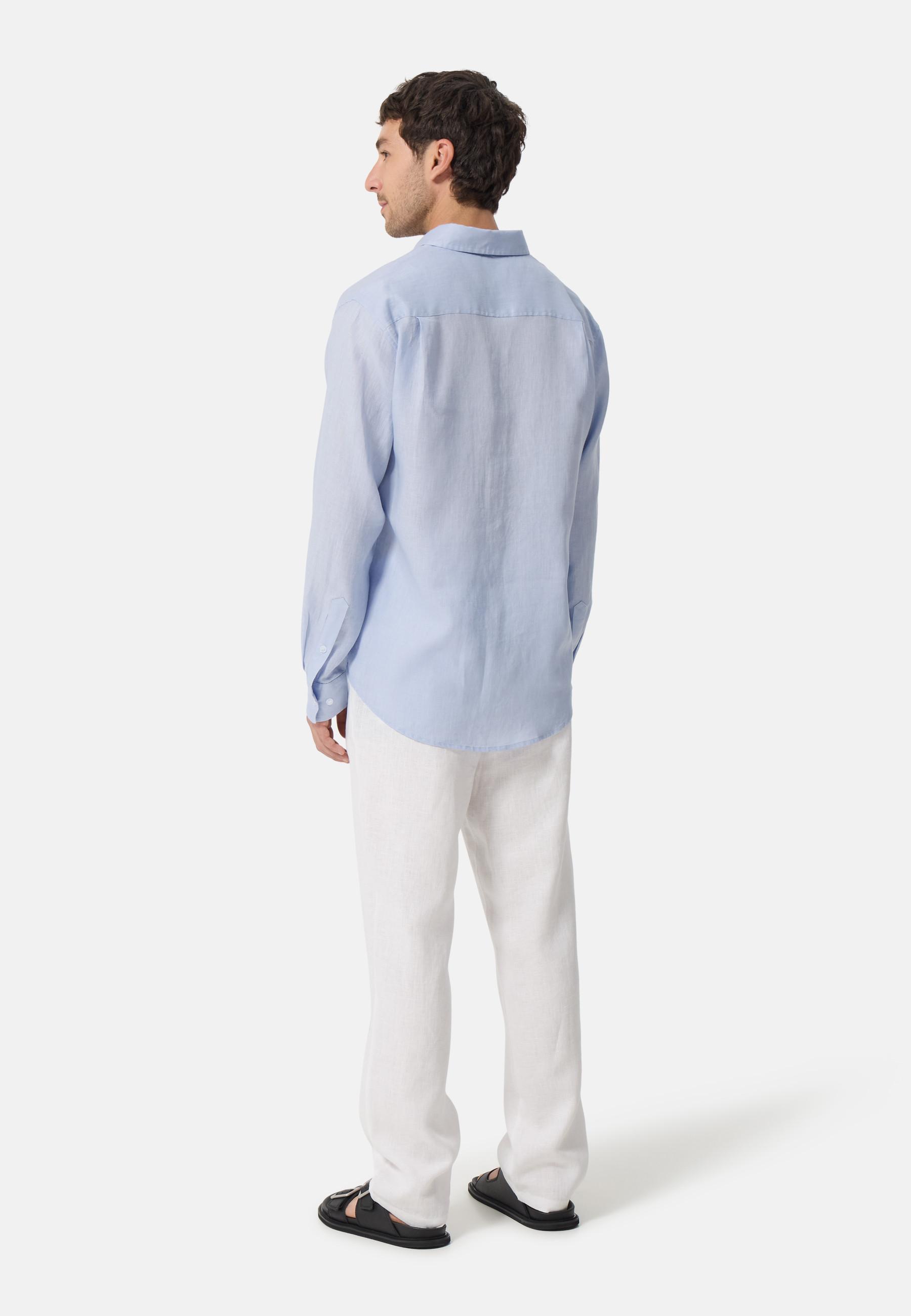 CASH-MERE.CH Leinen Langarmhemd  