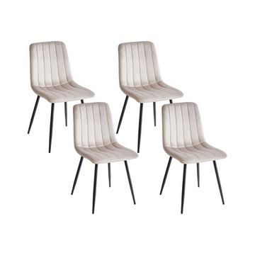 Set di 4 sedie da pranzo en Velluto Moderno KALISPELL