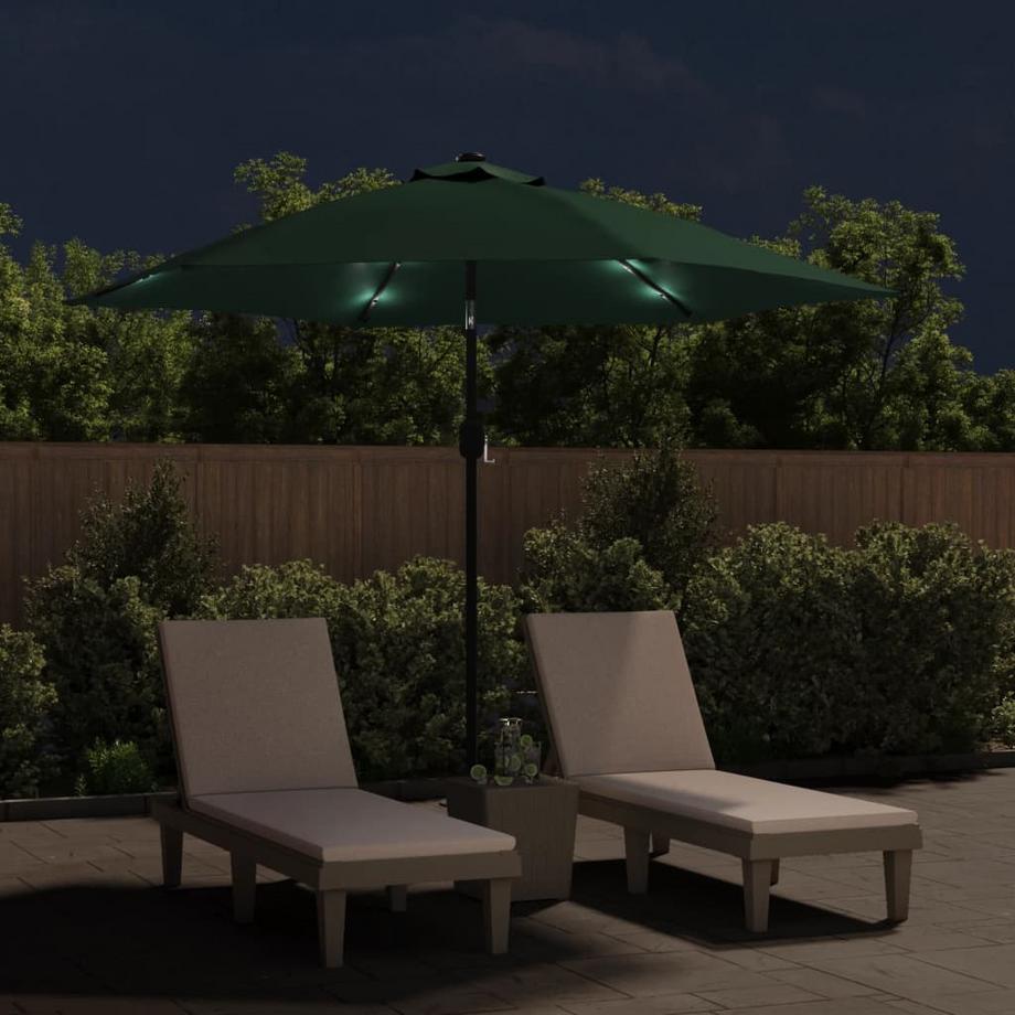 VidaXL ombrellone da giardino a sbalzo a led  