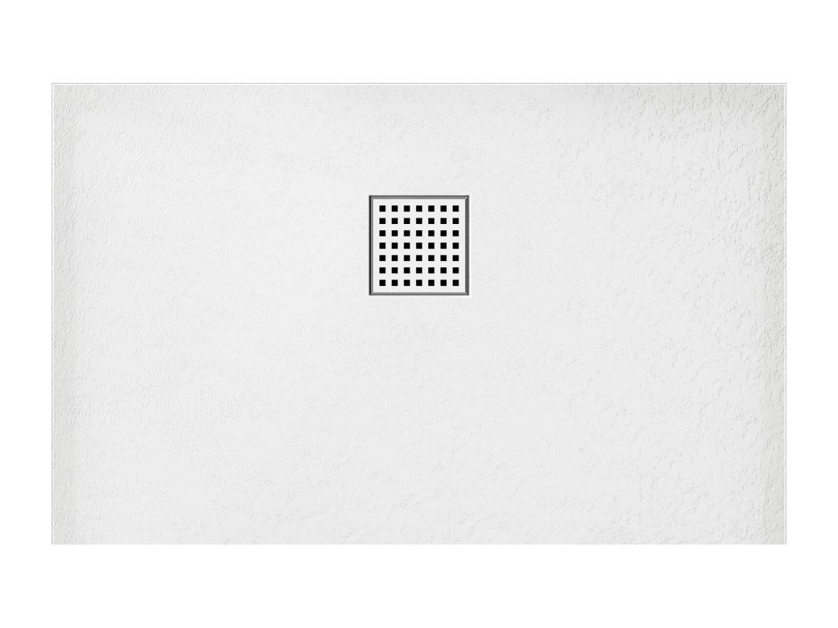 Vente-unique Piatto per doccia da posare o da incasso 140 x 90 cm - in Resina Bianco - MIRNOSA  