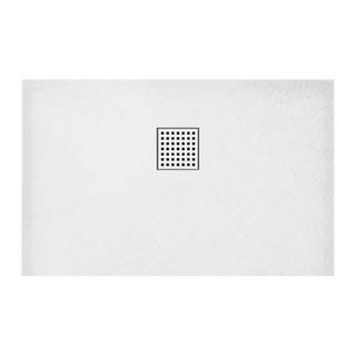Vente-unique Piatto per doccia da posare o da incasso 140 x 90 cm - in Resina Bianco - MIRNOSA  