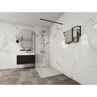 Vente-unique Piatto per doccia da posare o da incasso 140 x 90 cm - in Resina Bianco - MIRNOSA  