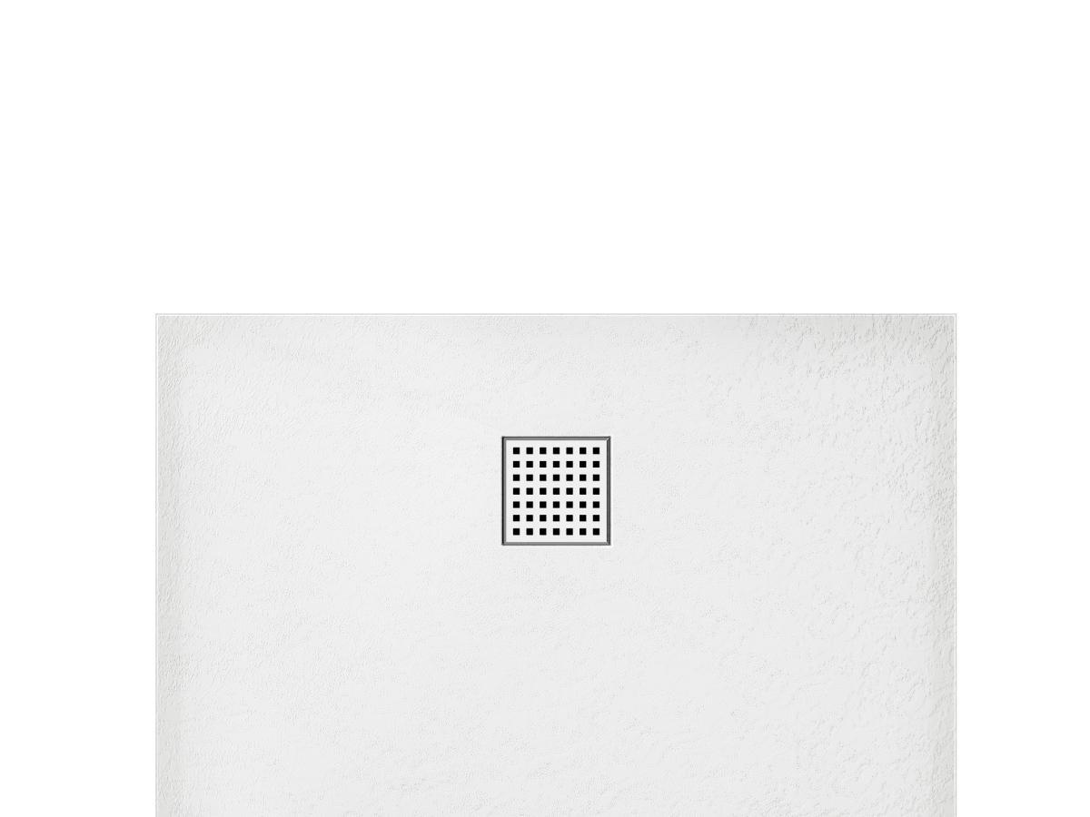 Vente-unique Piatto per doccia da posare o da incasso 140 x 90 cm - in Resina Bianco - MIRNOSA  