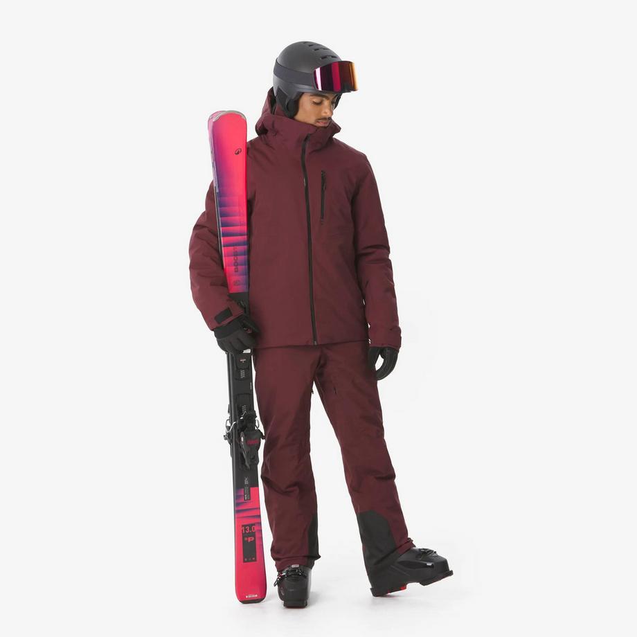 QUECHUA  Wasserdichte Ski- und Snowboardjacke , 500 bordeaux 