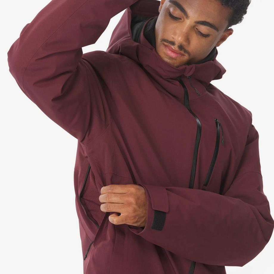QUECHUA  Wasserdichte Ski- und Snowboardjacke , 500 bordeaux 