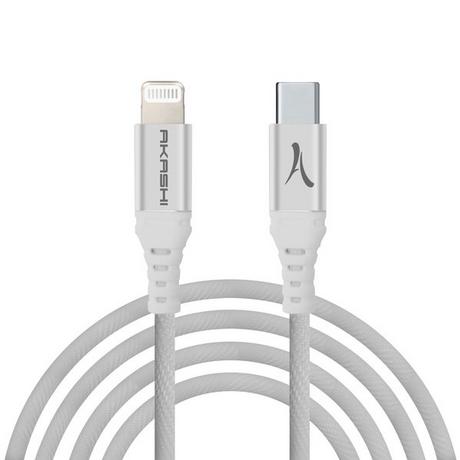 Akashi  Câble USB-C vers Lightning Akashi Blanc 