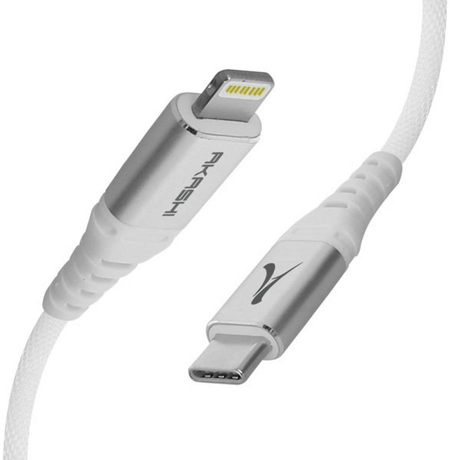 Akashi  Câble USB-C vers Lightning Akashi Blanc 