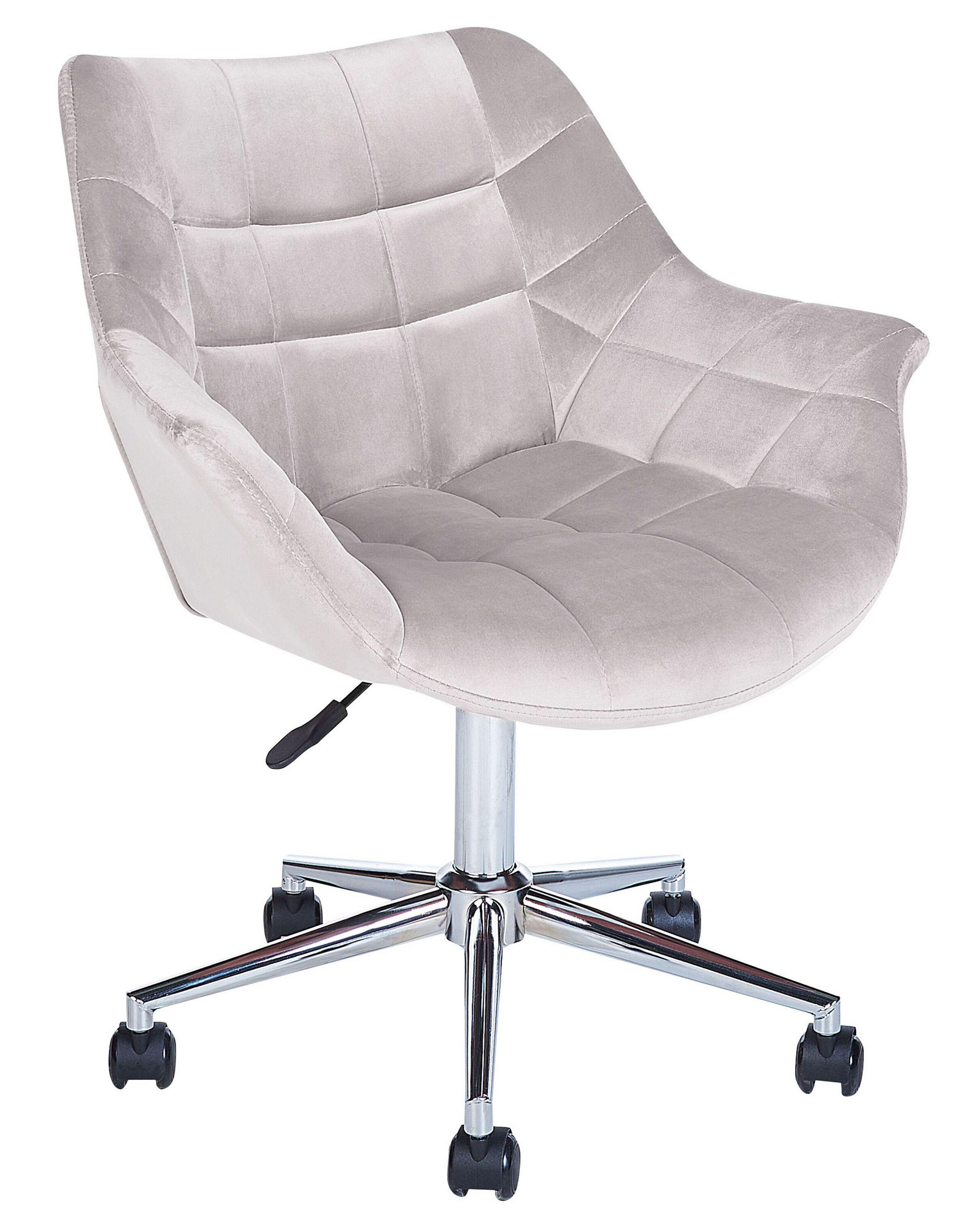 Beliani Chaise de bureau en Velours Moderne LABELLE  