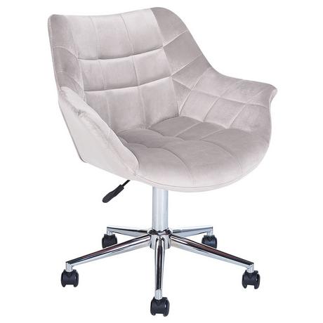 Beliani Chaise de bureau en Velours Moderne LABELLE  