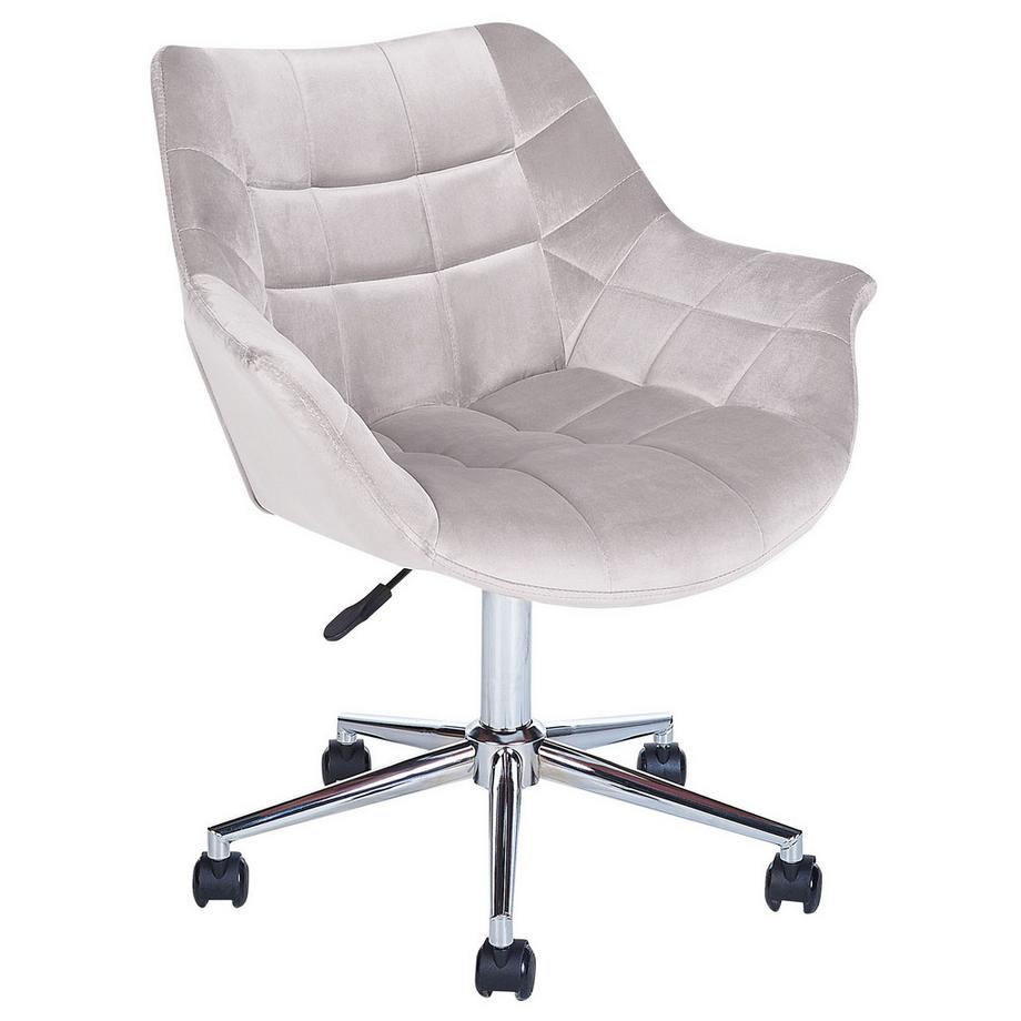 Beliani Chaise de bureau en Velours Glamour LABELLE  