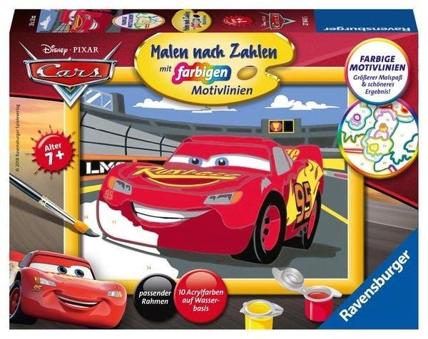 Ravensburger  Ravensburger Malen nach Zahlen 27843 - Lightning McQueen – Kinder ab 7 Jahren 