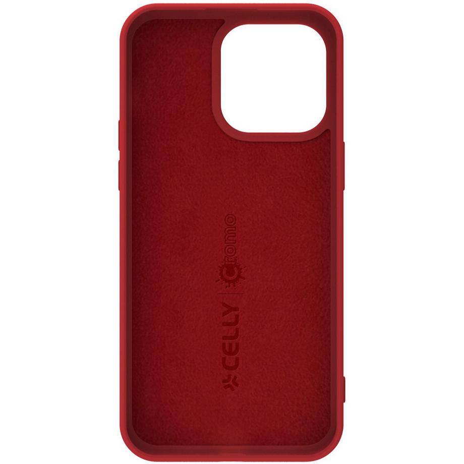 Celly  Custodia in gomma Cromo Soft per iPhone 15 Pro Rossa 
