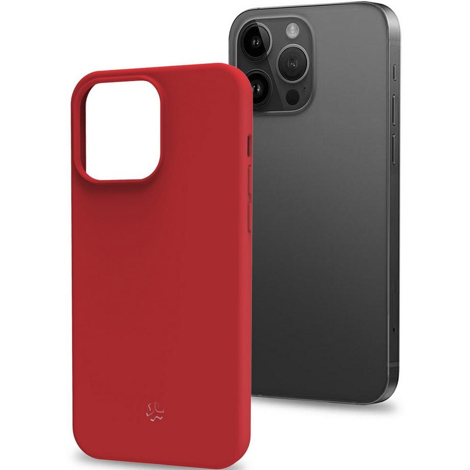 Celly  Custodia in gomma Cromo Soft per iPhone 15 Pro Rossa 
