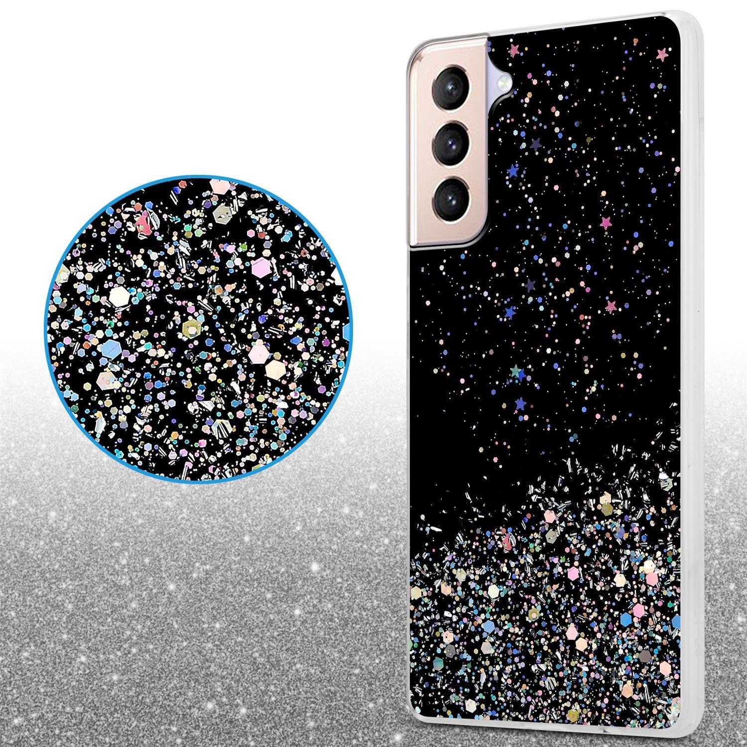 Cadorabo  Hülle für Samsung Galaxy S21 PLUS TPU Silikon mit funkelnden Glitter 