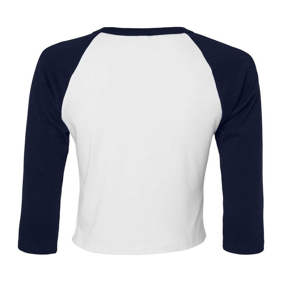 Bella + Canvas T-Shirt Maniche Raglan con Texture Microfibra  