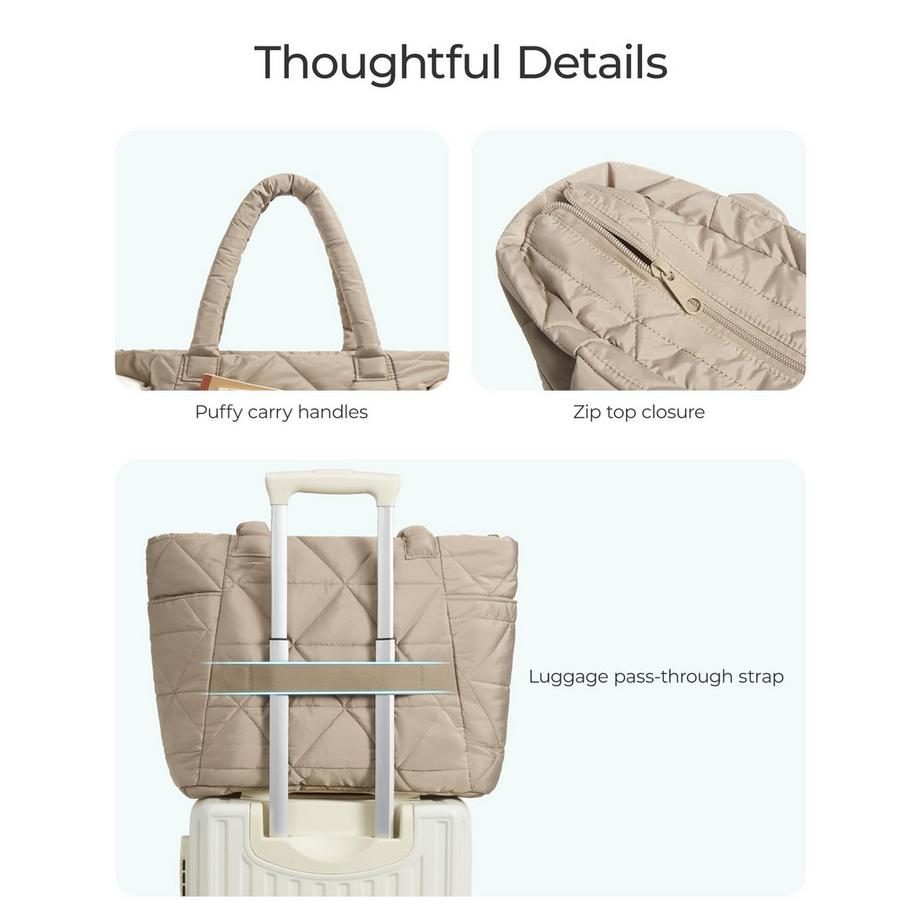 Only-bags.store Borsa Tote Puffer con Cerniera  