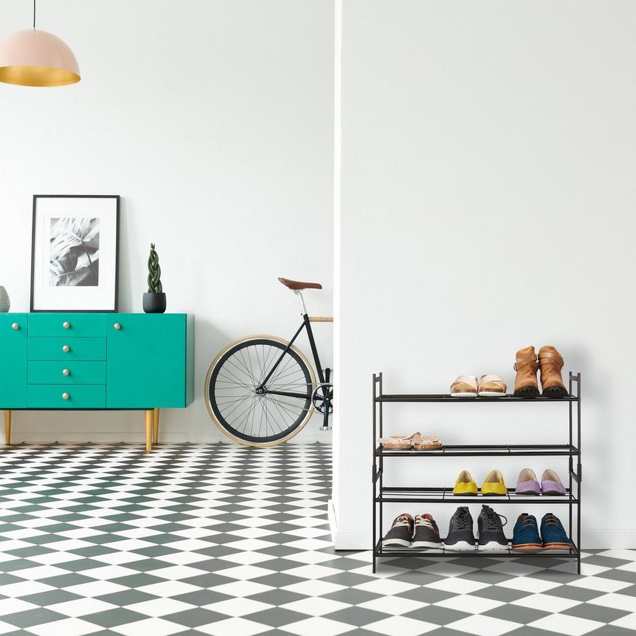 B2X Étagère à chaussures empilable en métal  