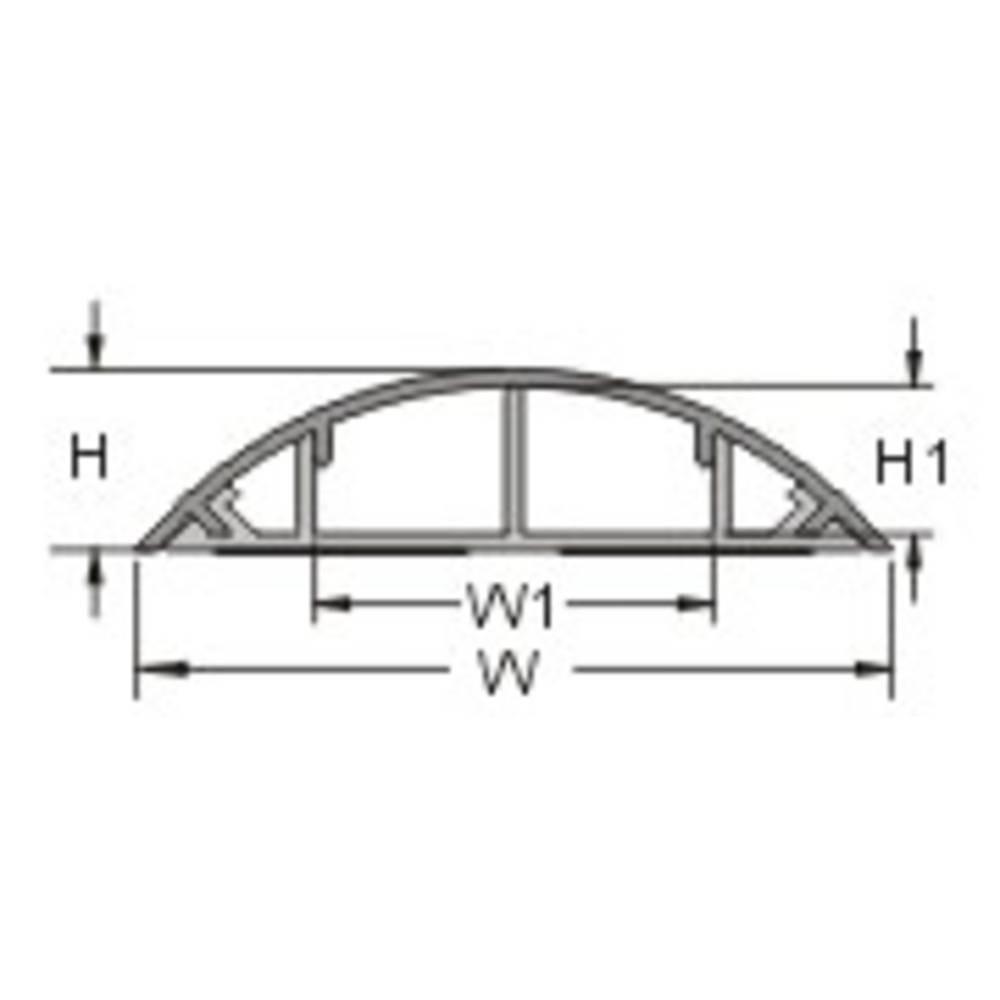 TRU COMPONENTS  Kabelbrücke  PVC Grau Anzahl Kanäle: 1 1000 mm Inhalt: 1 St. 