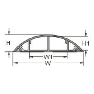 TRU COMPONENTS  Kabelbrücke  PVC Grau Anzahl Kanäle: 1 1000 mm Inhalt: 1 St. 