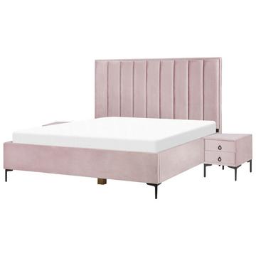 Schlafzimmer Set aus Samtstoff SEZANNE