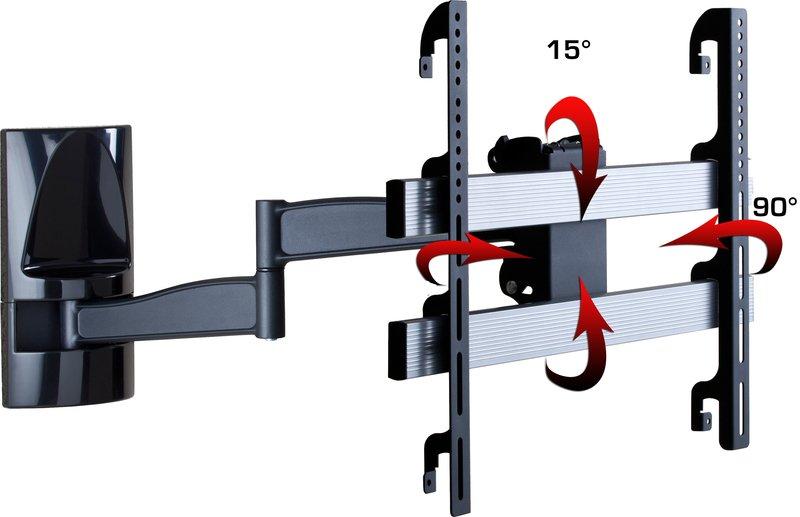 VCM Universal TV Halterung | VESA Wandhalterung | Halter neigbar schwenkbar ausziehbar | Belastbarkeit bis zu 35kg - WS300  