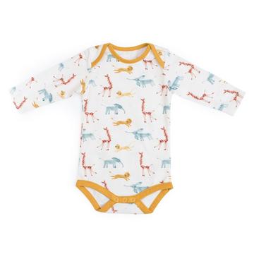 BERGAMOTE Body jersey crème 12Mt imprimé allover, Sous mon baobab, Moulin Roty