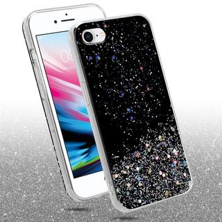 Cadorabo  Hülle für Apple iPhone 7  7S  8  SE 2020 TPU Silikon mit funkelnden Glitter 