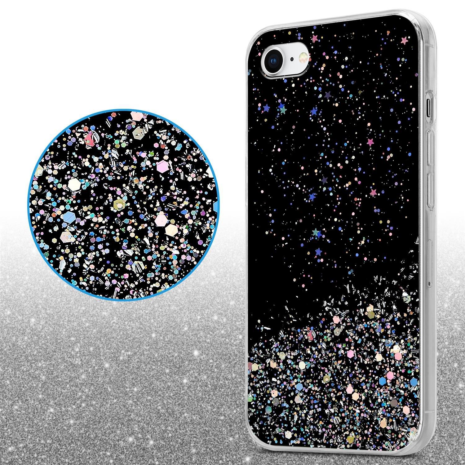 Cadorabo  Housse compatible avec Apple iPhone 7 / 7S / 8 / SE 2020 - Coque de protection en silicone TPU flexible avec paillettes scintillantes 