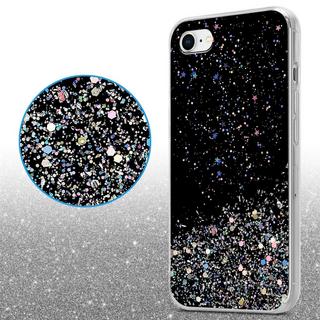 Cadorabo  Hülle für Apple iPhone 7  7S  8  SE 2020 TPU Silikon mit funkelnden Glitter 