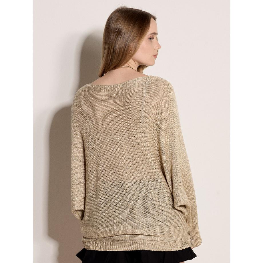 APRICOT Maglione a maglia aperta con effetto dorato  