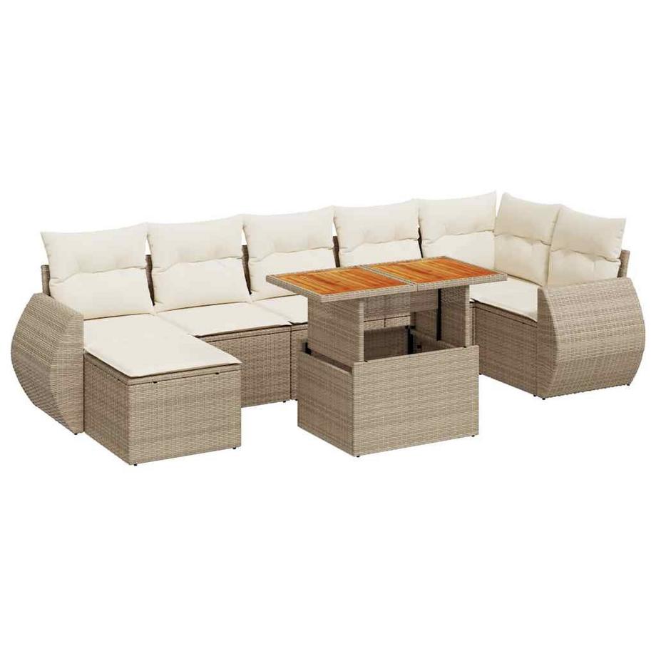 Ensemble de canapés de jardin rotin synthétique