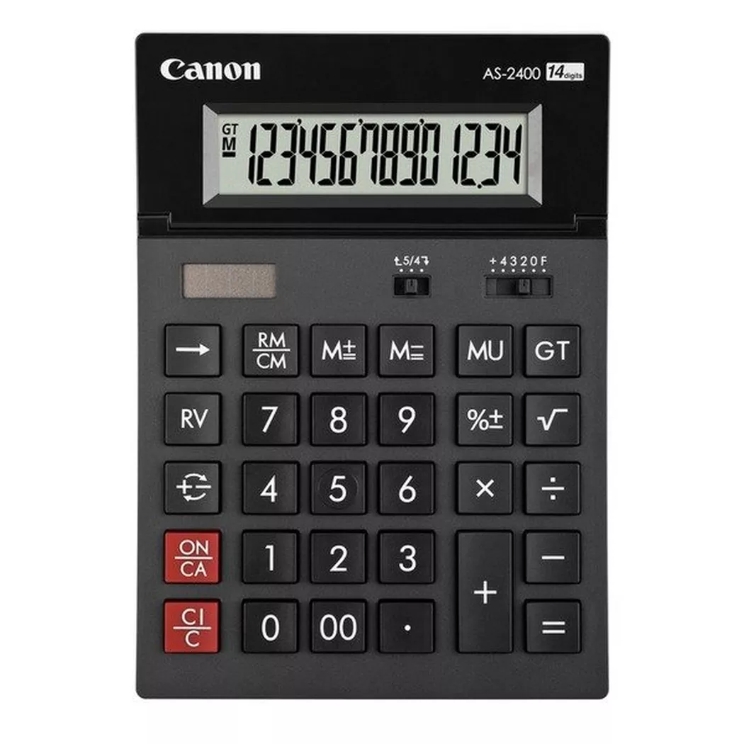 Canon – Tischrechner CA-AS2400 14-stellig, Schwarz