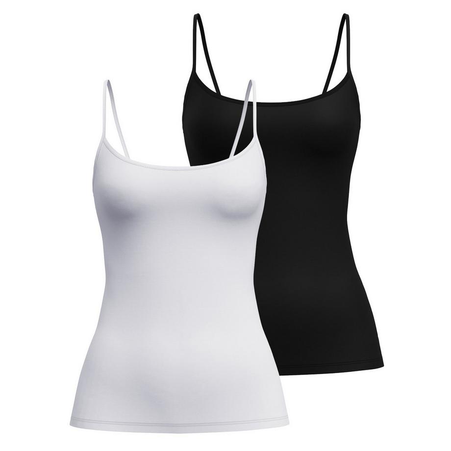 Gilet Donne Confezione da 2 Stretch-Sleek Skin Spaghetti Top 2P