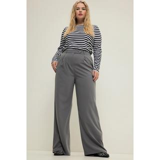 Studio Untold  Pantalon à taille haute et jambe large. Pinces, taille partiellement élastique 