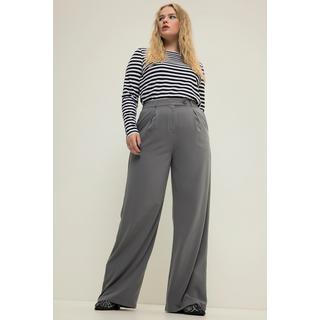 Studio Untold  Pantalon à taille haute et jambe large. Pinces, taille partiellement élastique 