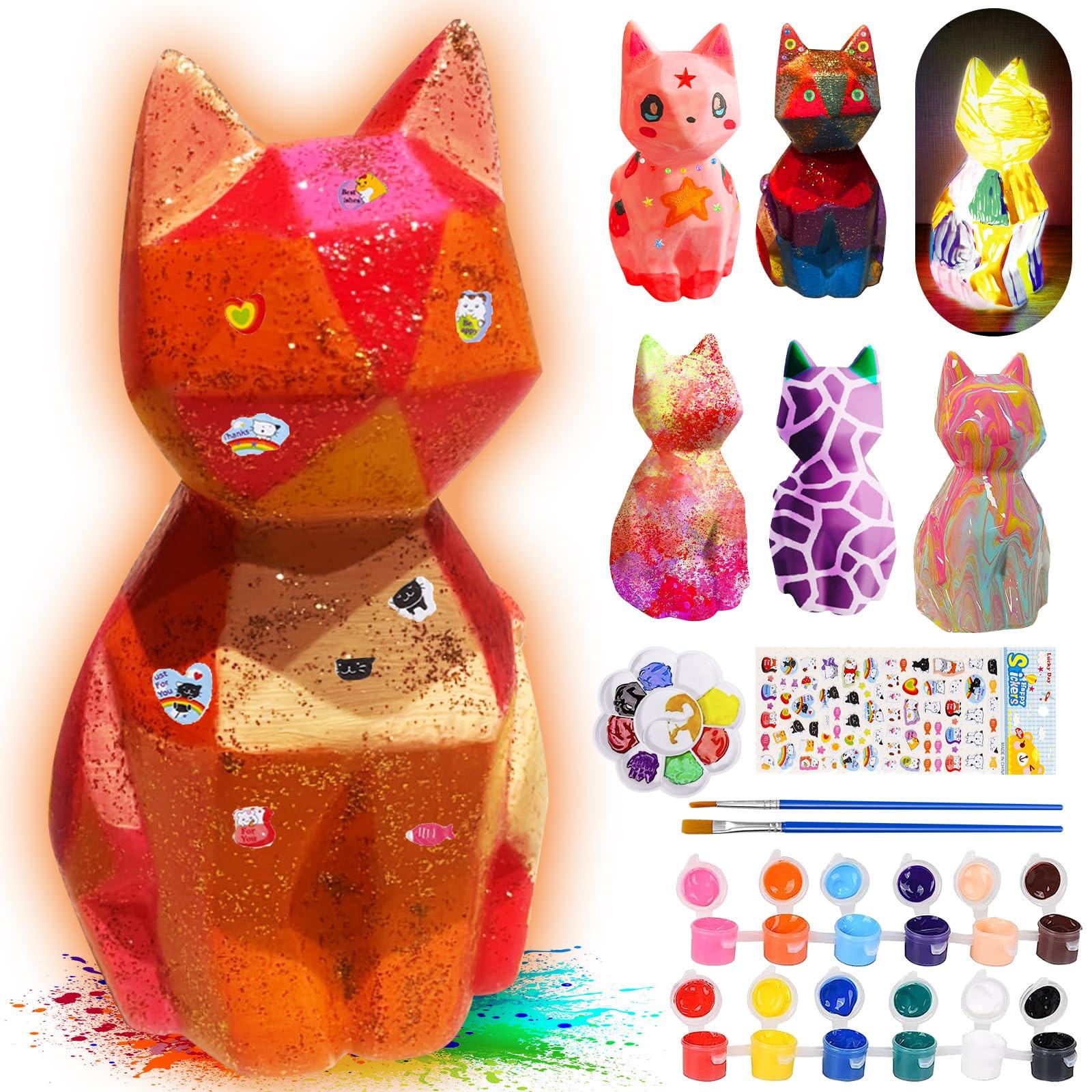 Activity-board  Set d'artisanat pour enfants, set de peinture pour lampe de chat, set créatif pour enfants 