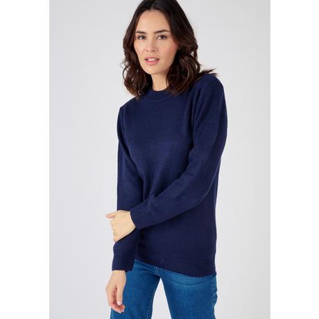 Damart  Pull col rond maille jersey souple. 