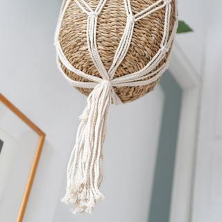 Calicosy Panier Suspension Macramé avec porte plantes en Algue marine  