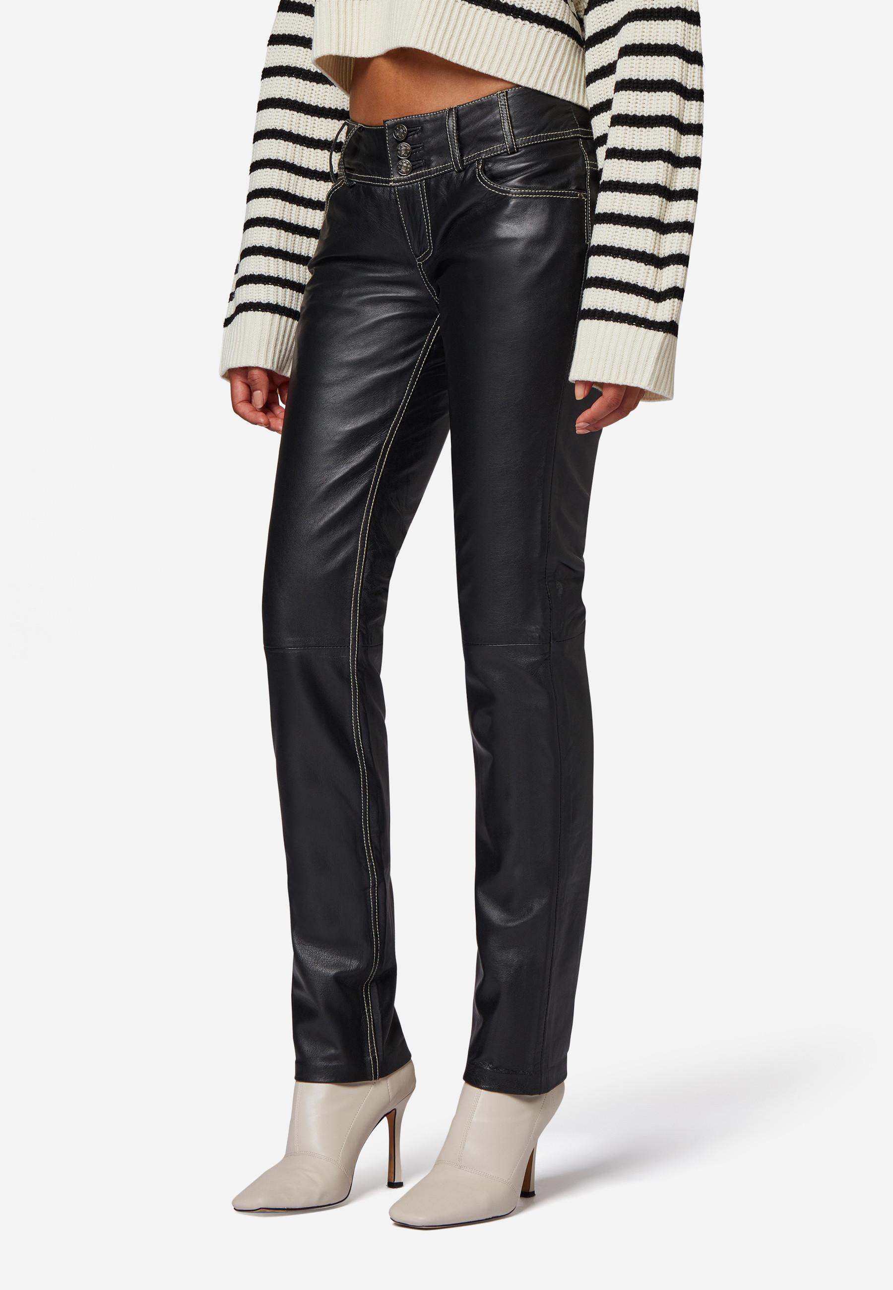 RICANO  Pantalon en cuir  Skinny Pant, taille basse classique 