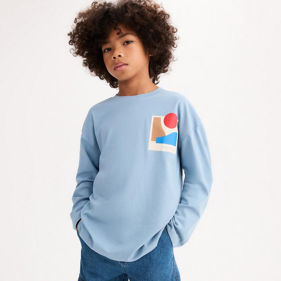 La Redoute Collections  Bedrucktes Oversize-Langarmshirt 