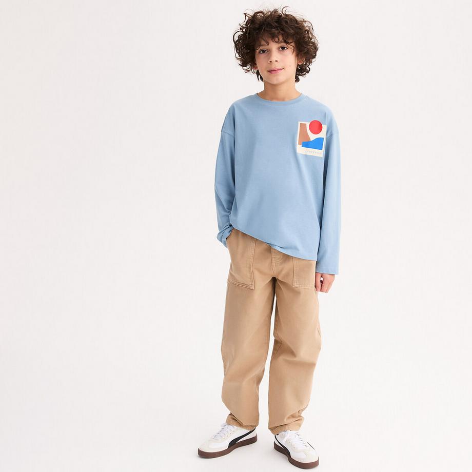 Bedrucktes Oversize-Langarmshirt