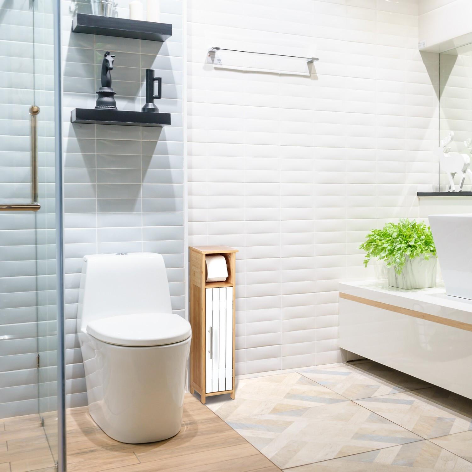 Northix Mobiletto da bagno con contenitore  
