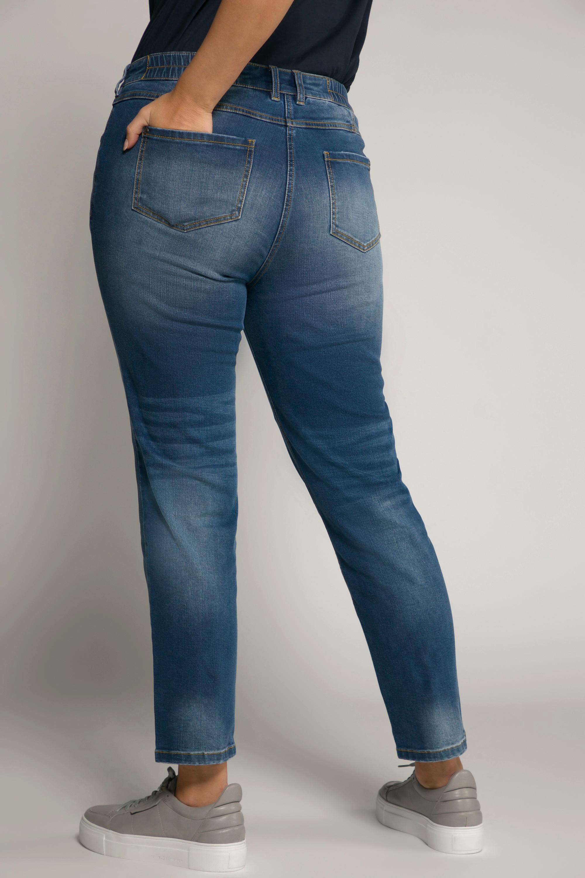 Ulla Popken  Jeans Sarah, Destroy-Effekte, schmales Bein, High Waist 