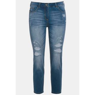 Ulla Popken  Jeans Sarah, Destroy-Effekte, schmales Bein, High Waist 