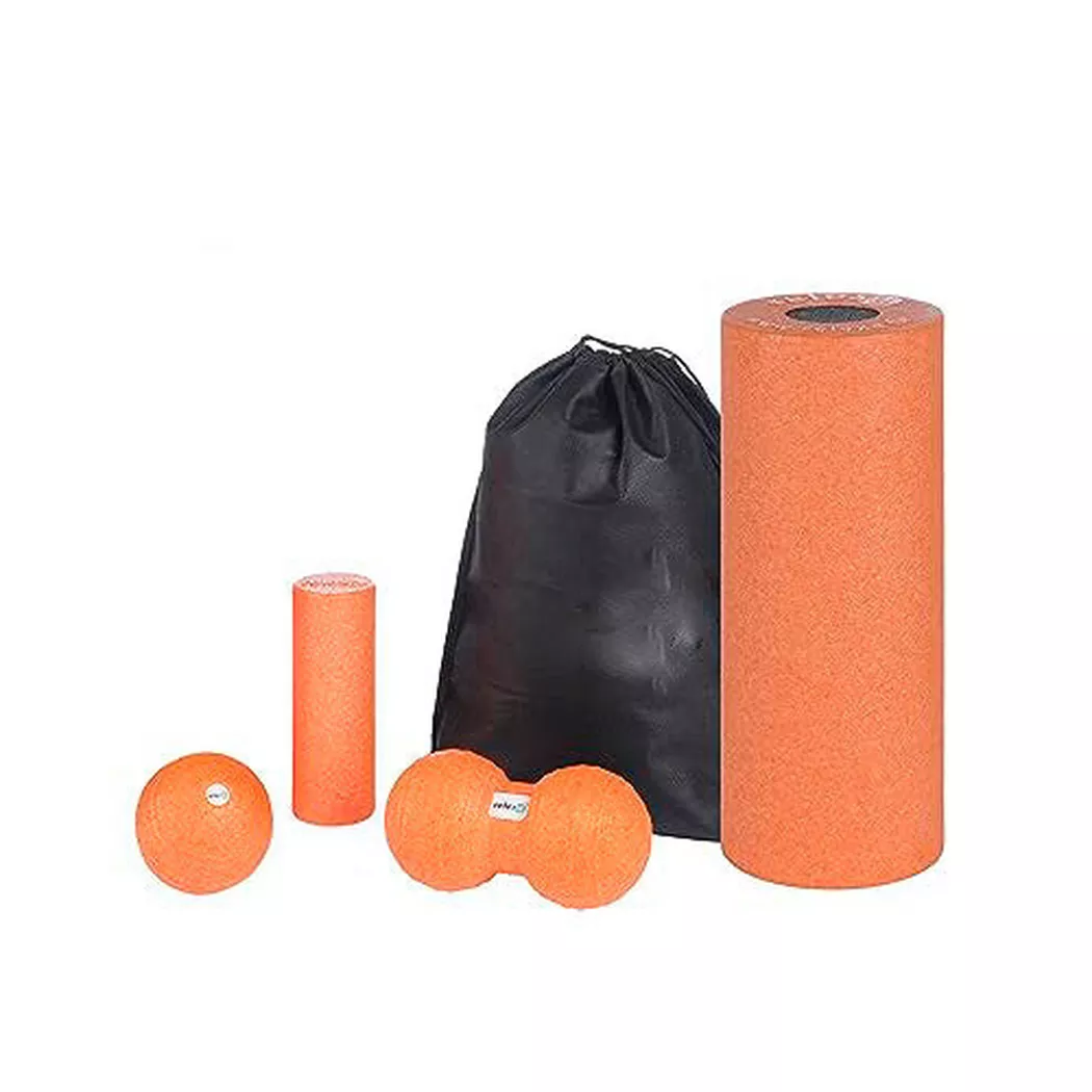 Alopini - Faszien-Starter-Set 5-teilig, Faszienrollen/Faszienbälle bei Verspannungen & Verklebungen, One Size, Orange