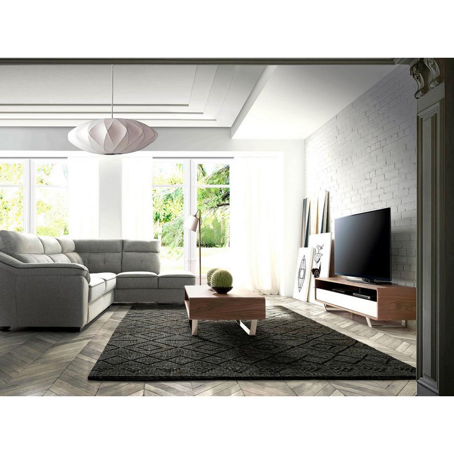 ANGEL CERDA TV-Ständer ausem Holz, Nussbaum und verchromtem Stahl  