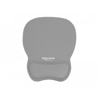 DeLock  Mouse pad ergonomico con poggiapolsi grigio 245 x 206 mm 